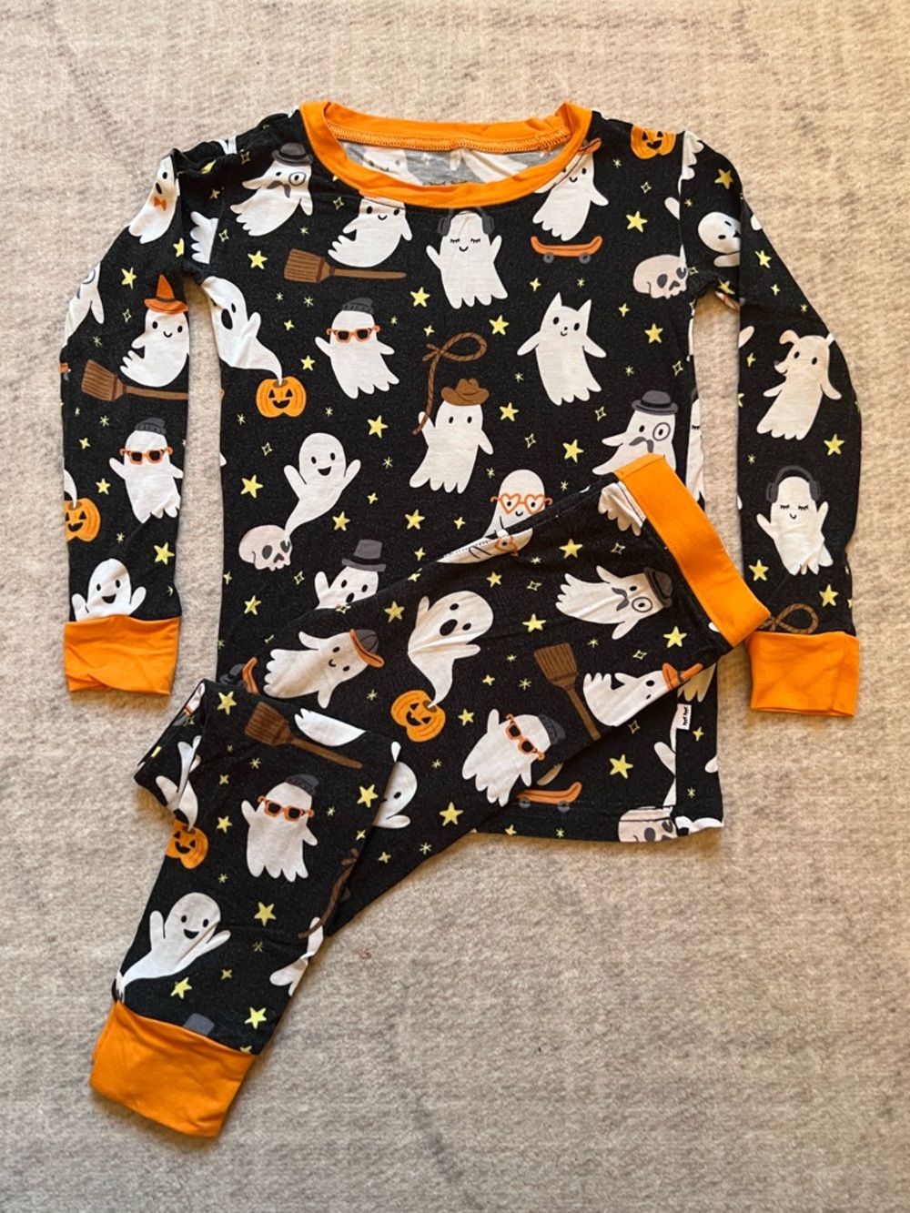 Little Sleepies Friendly Ghosts Halloween Bamboo Two-Piece LS Pajamas (4T)